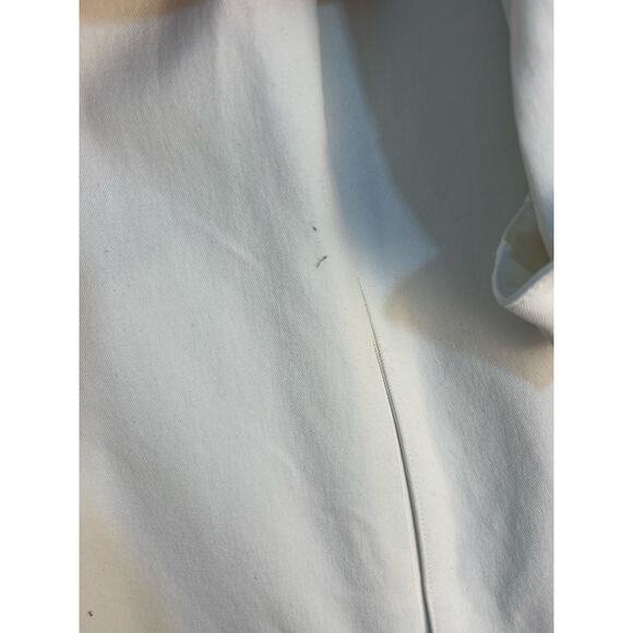 Misook Jacket Small White Open Front 3/4 Sleeve Preppy Minimalist Flaw NWT - Picture 7 of 10